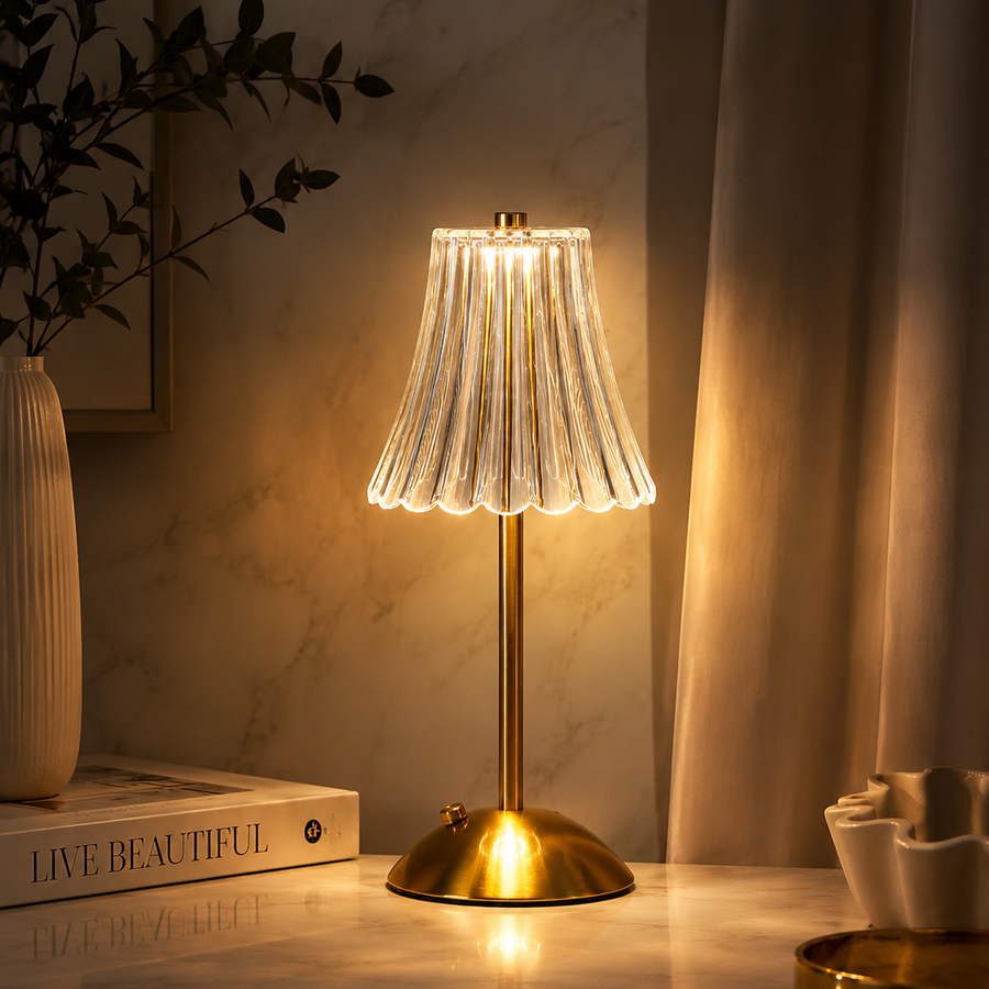 Minimalist Crystal Atmosphere Lamp – Modern Bedside Table Light