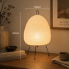 Japanese Rice Paper Table Lamp – Wabi-Sabi Minimalist LED Bedside Lamp