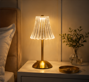 Minimalist Crystal Atmosphere Lamp – Modern Bedside Table Light