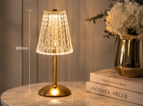 Minimalist Crystal Atmosphere Lamp – Modern Bedside Table Light