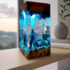 Godzilla Resin Table Lamp – Color-Changing Kaiju Epoxy Night Light with Atomic Breath