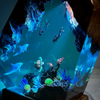 Ocean Resin Wood Table Lamp – Handcrafted Dolphin, Sea Turtle & Whale Epoxy Night Light with LED Glow
