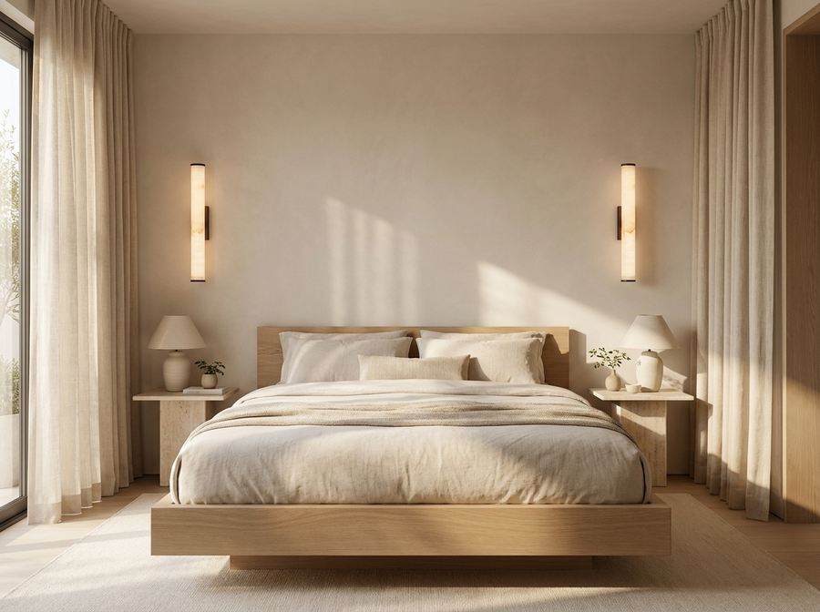 Modern Alabaster LED Wall Sconce | Luxury Wall Light Fixture