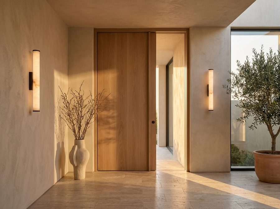 Modern Alabaster LED Wall Sconce | Luxury Wall Light Fixture