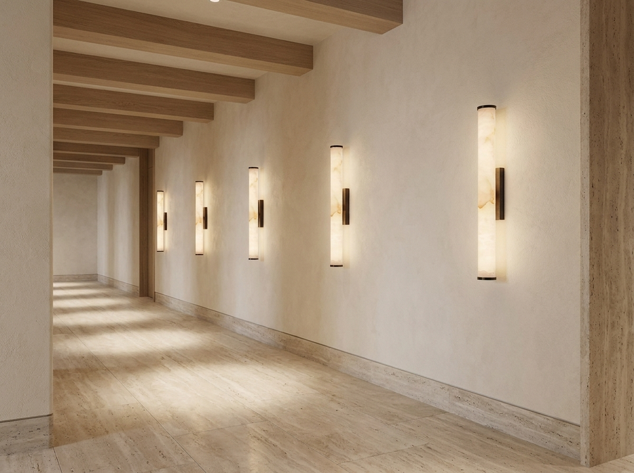 Modern Alabaster LED Wall Sconce | Luxury Wall Light Fixture