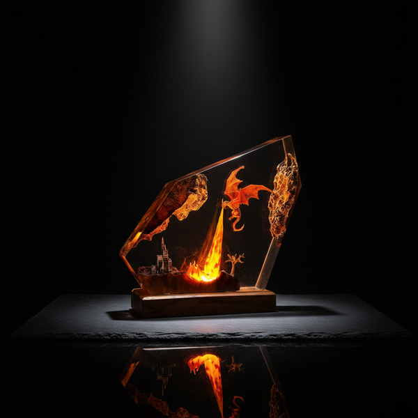 Fire-Breathing Dragon Volcano Lamp alternate