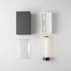 What's in the box: unbranded gift box, protective foam tray, dust sleeve and the cordless filament tube lamp
