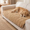 Burrow Plush Sofa Cover — Thick Ribbed Non-Slip Couch Mat