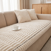 Burrow Plush Sofa Cover — Thick Ribbed Non-Slip Couch Mat